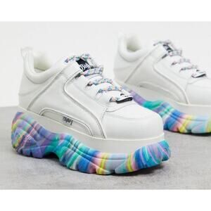 DOLLSKILL BUFFALO LONDON Rainbow Chunky Platform Sneakers Rave Festival Size 36